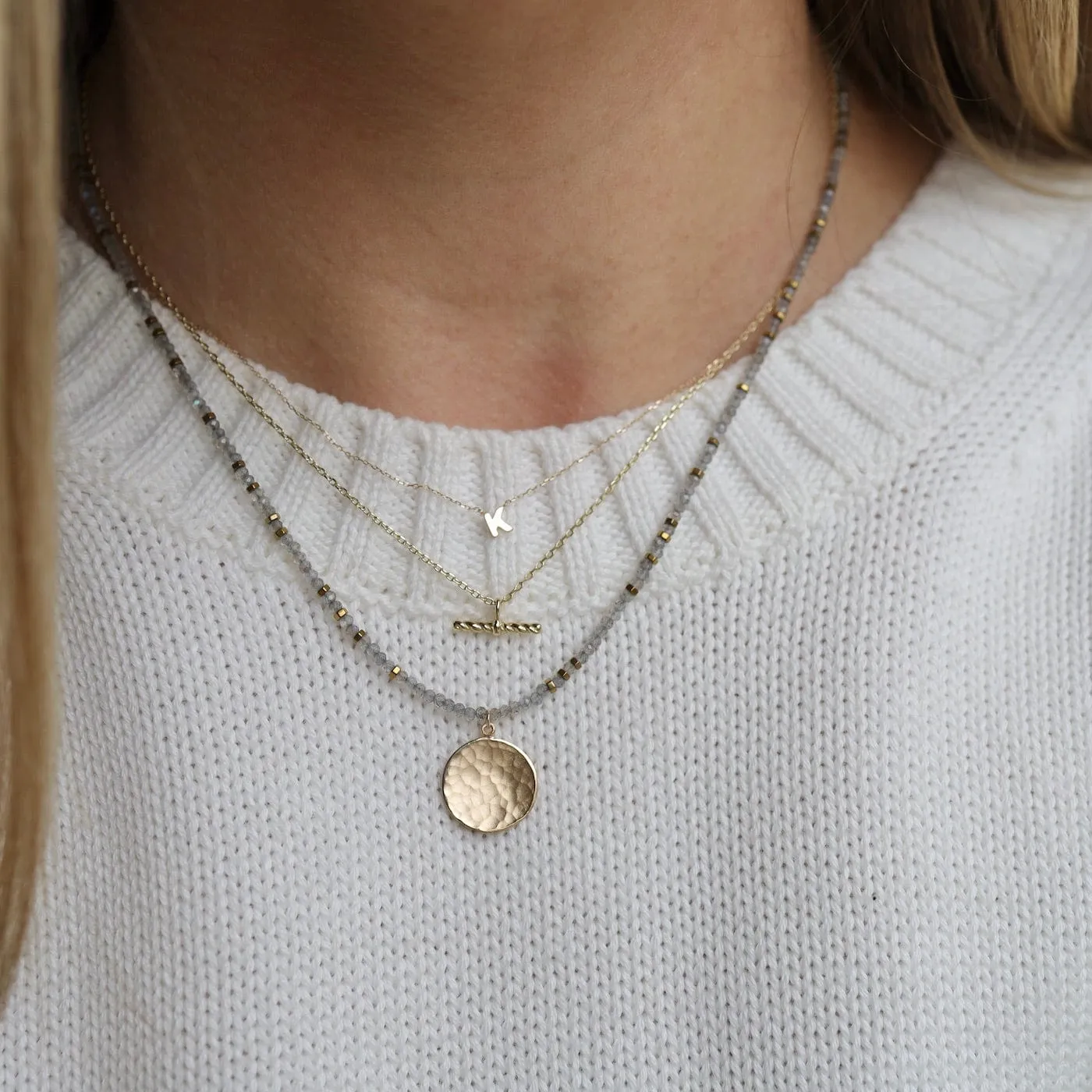 14k Gold Initial Necklace