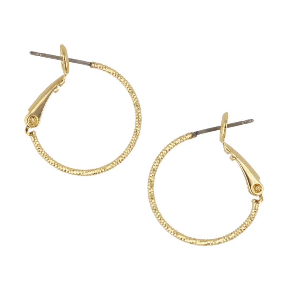 20mm Textured Hoop Earrings