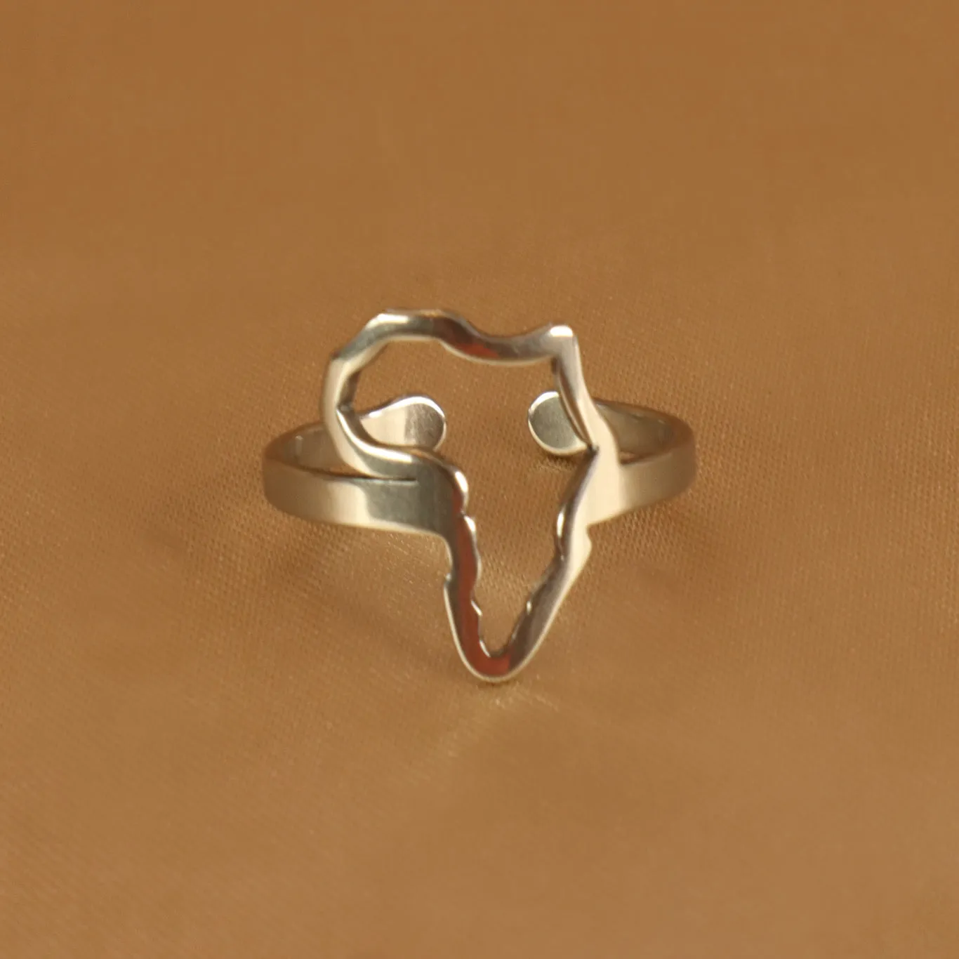 Africa 18ct gold-plated on Stainless steel Ring