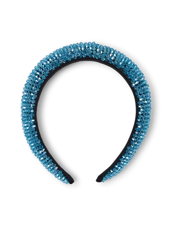 Ainsley Blue Beaded Headband