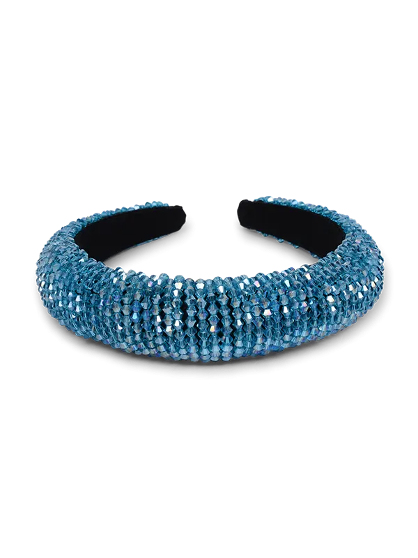 Ainsley Blue Beaded Headband