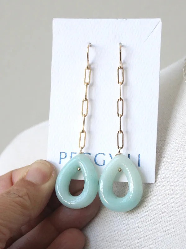 Amazonite Teardrop Earrings