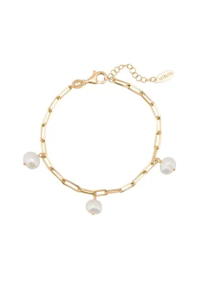 Amelia Three Pearl Bracelet Rosegold