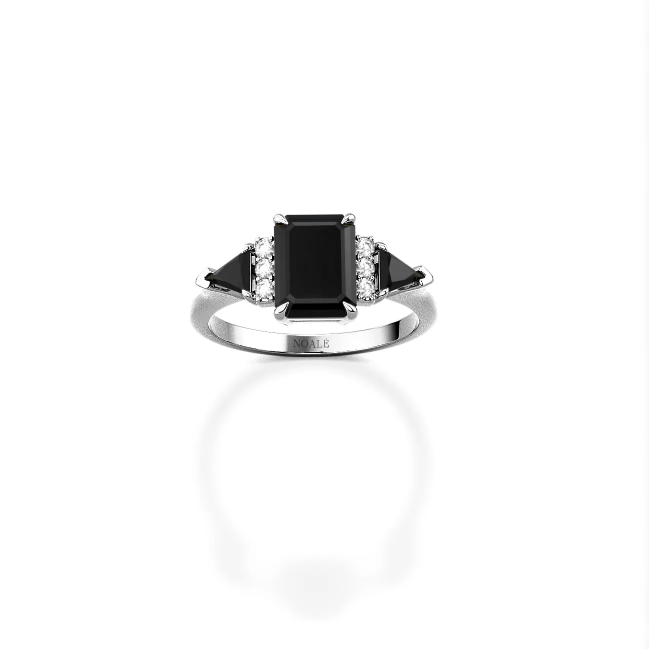 Aretha - Spinel, diamonds & black diamonds ring