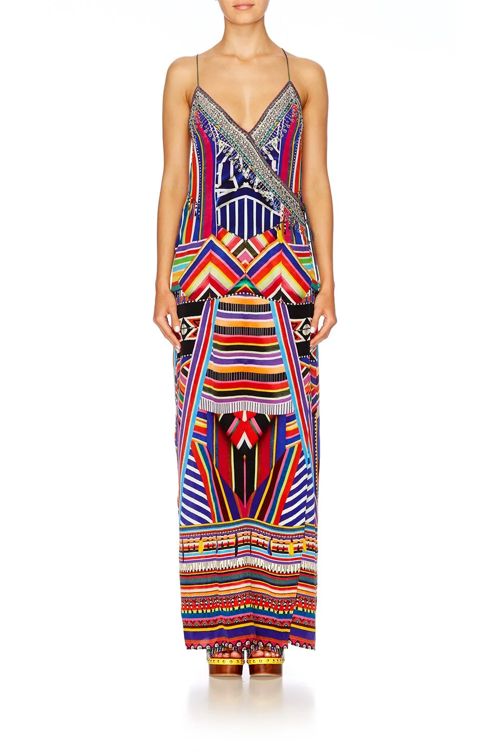 ASYMMETRICAL WRAP DRESS TSACHILA BLESSING