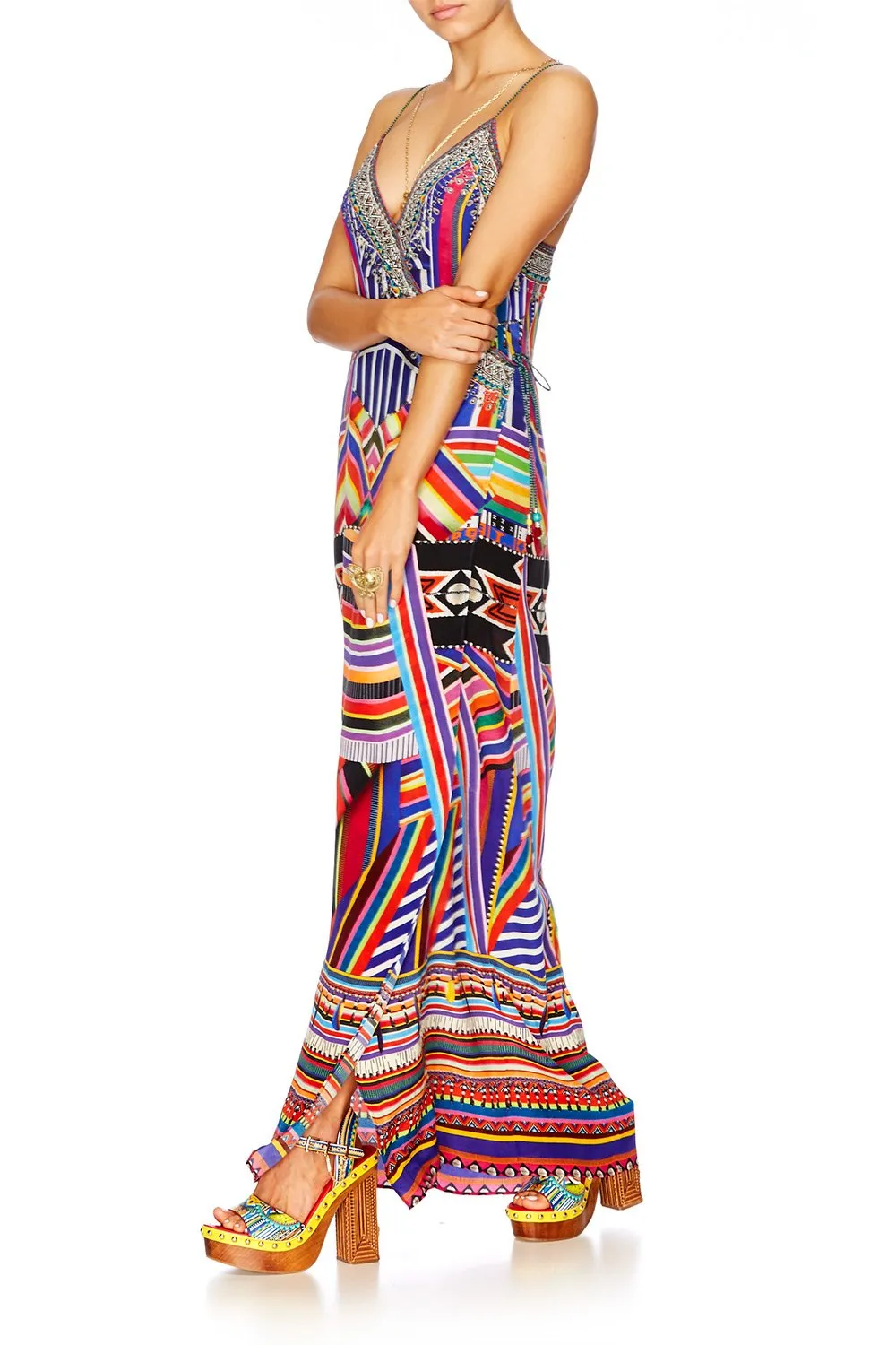 ASYMMETRICAL WRAP DRESS TSACHILA BLESSING