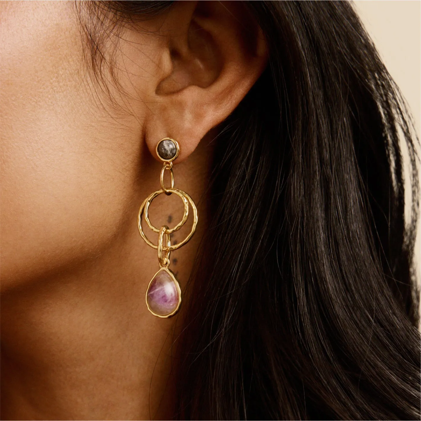 Azalea Two Stone Drop Earrings