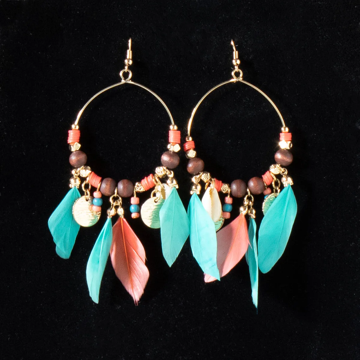 Aztec Feather Earrings