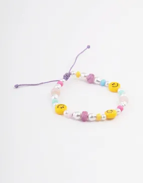 Bead Smiley Multi Bead Bracelet