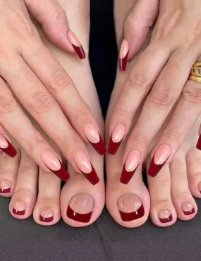 Beauty - Nails - fingers & toes - deep red