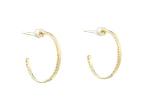 Brass Textured Hoops