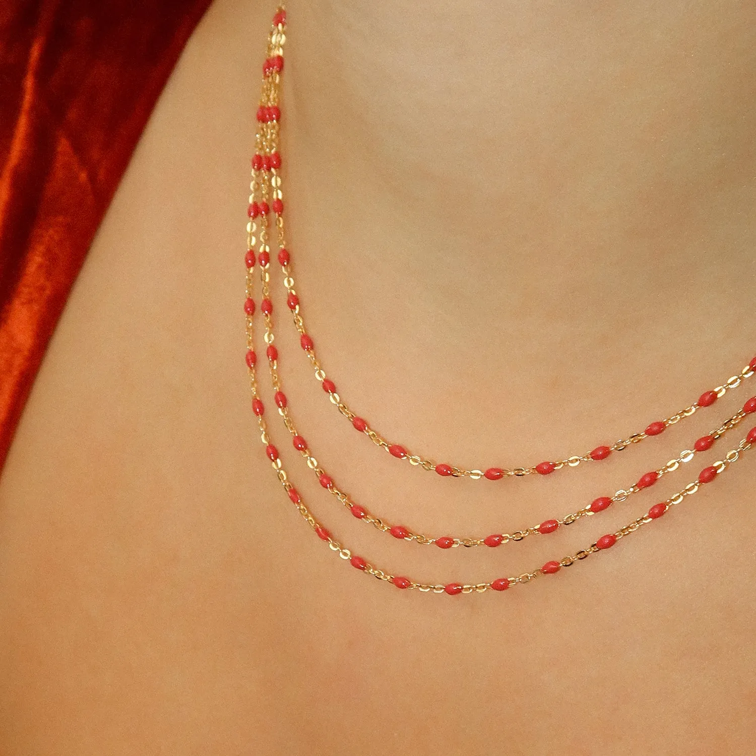 Candy Chain Necklace | Cherry & Goldfill