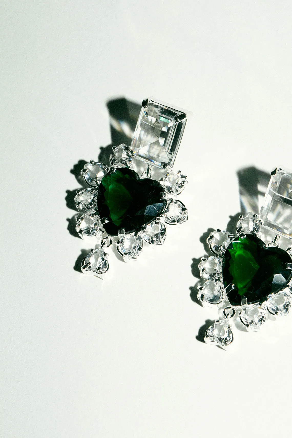 Clear & Emerald El Sabor Earrings