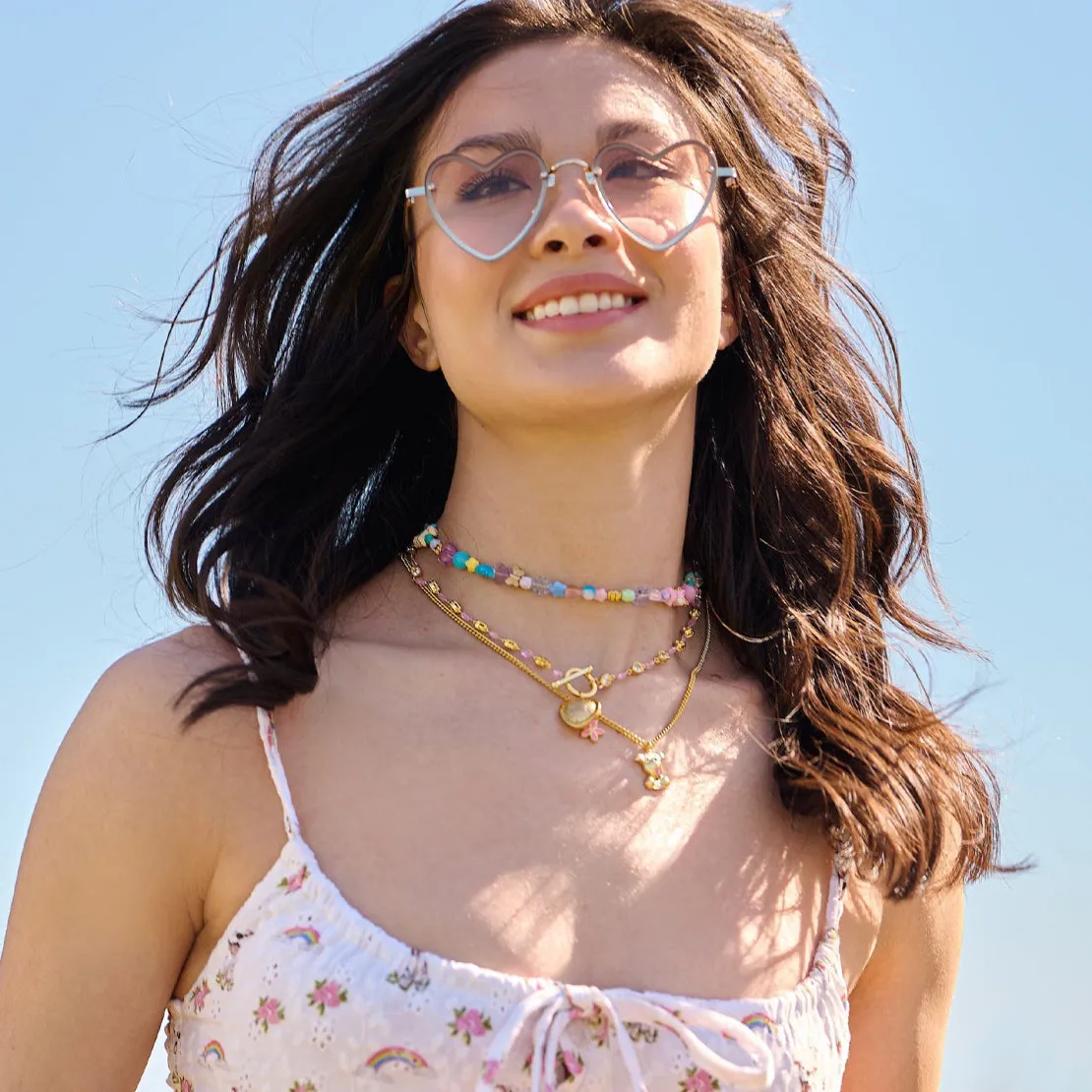 Cloud Haven Ditsy Rainbow Necklace