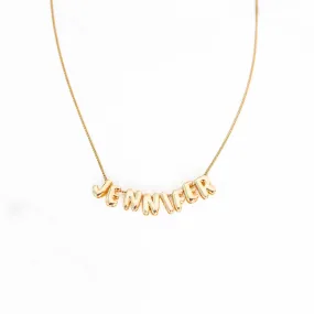 Custom Bubble Name Necklace