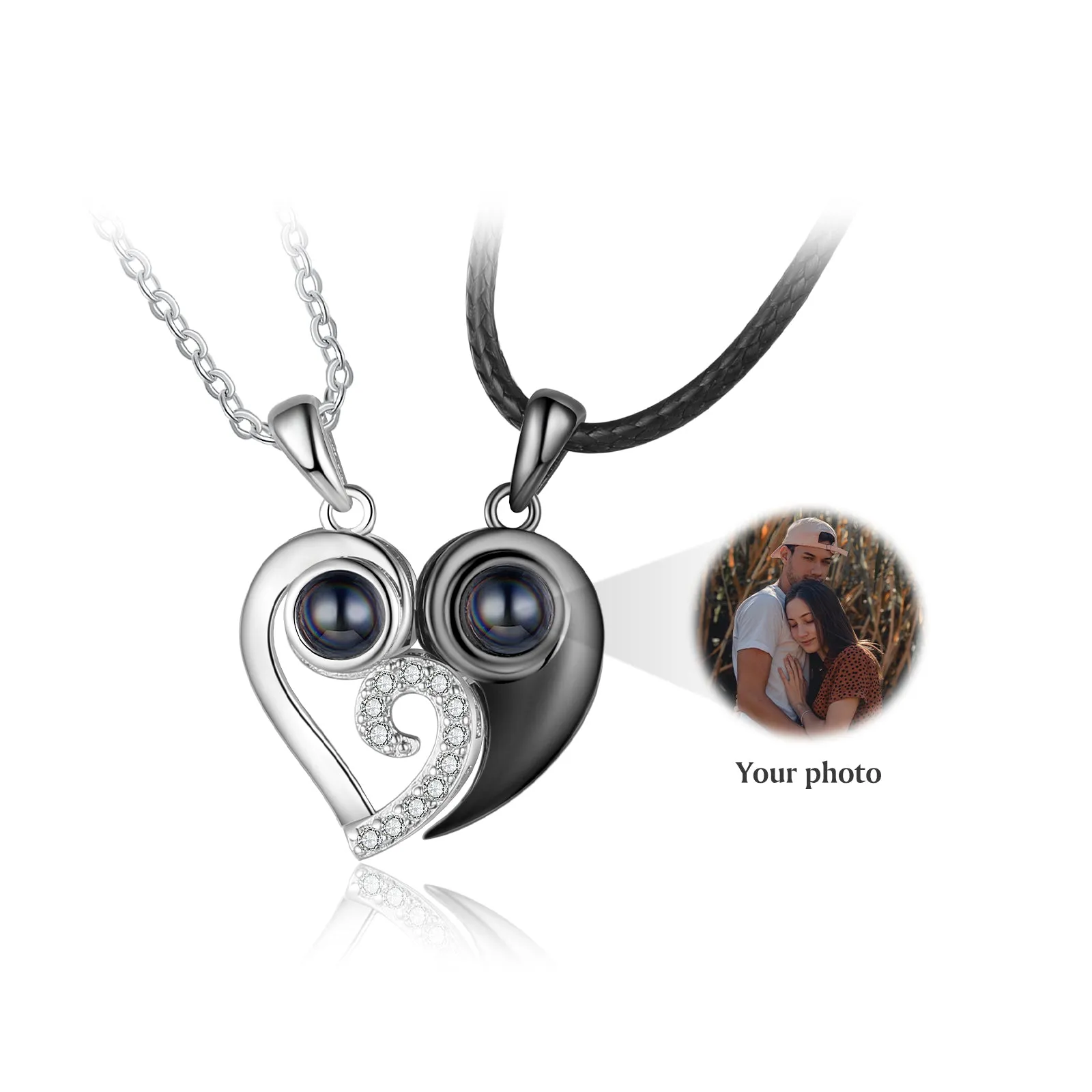 Custom Couple Projection Necklace