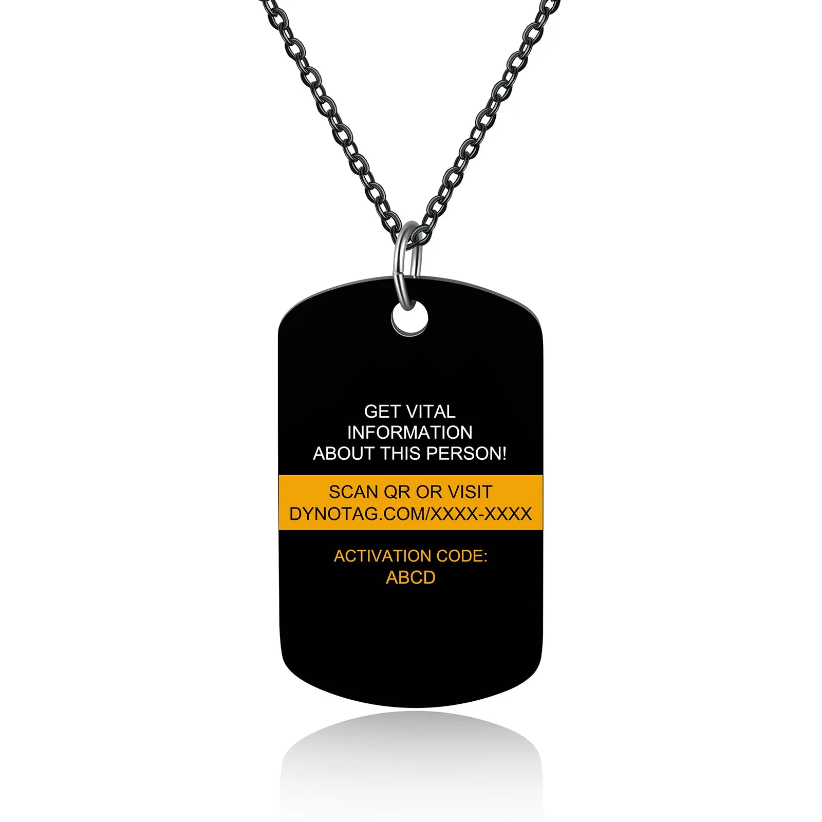 Custom Medical Info Necklace