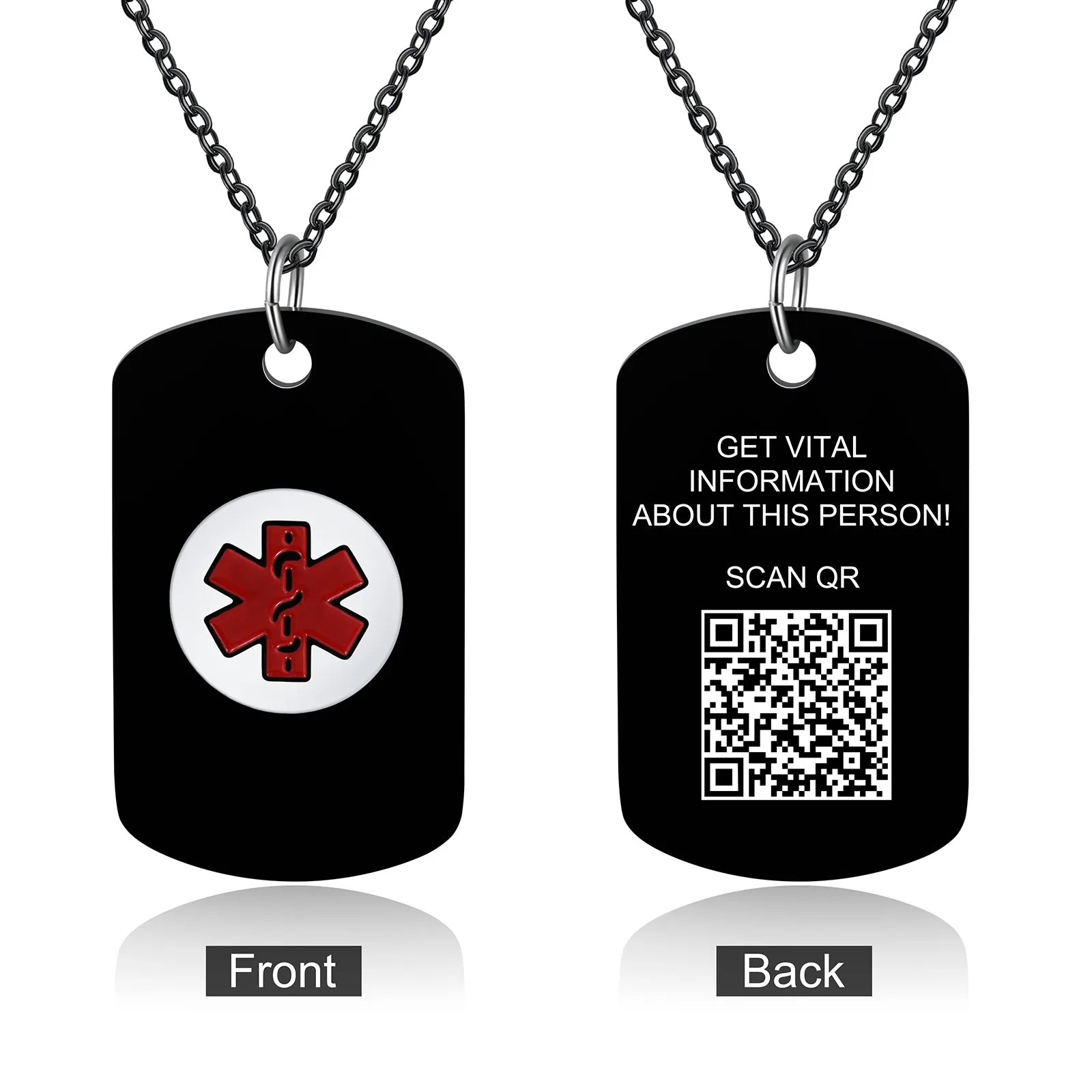 Custom Medical Info Necklace