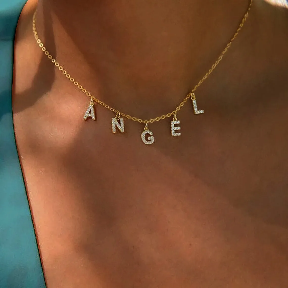 Custom Personalized Name Necklace for Women Initial Letter Pendant