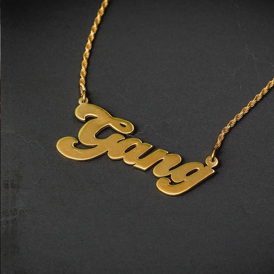 Custom Script Necklace