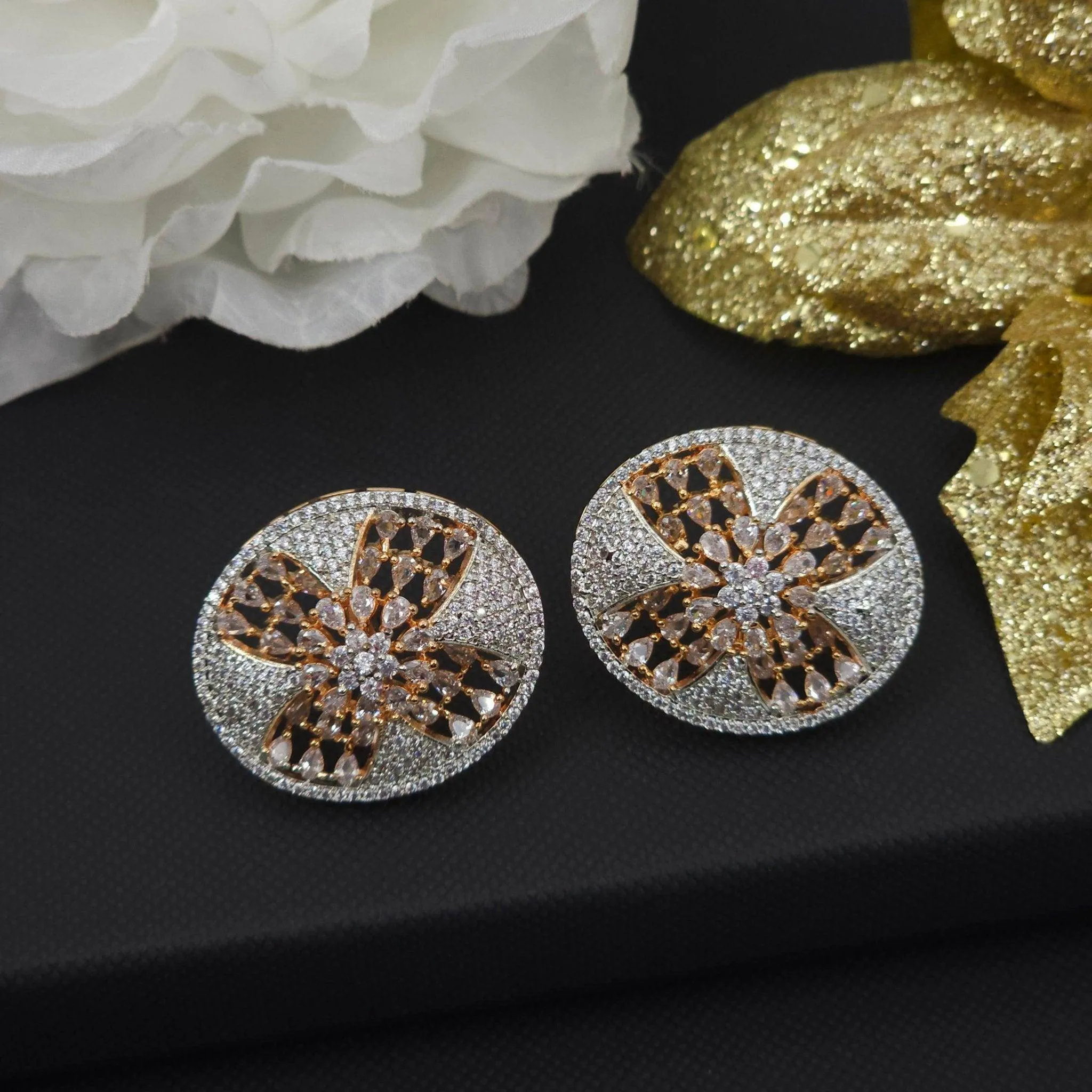 Dalia - American Diamond Stud Earrings