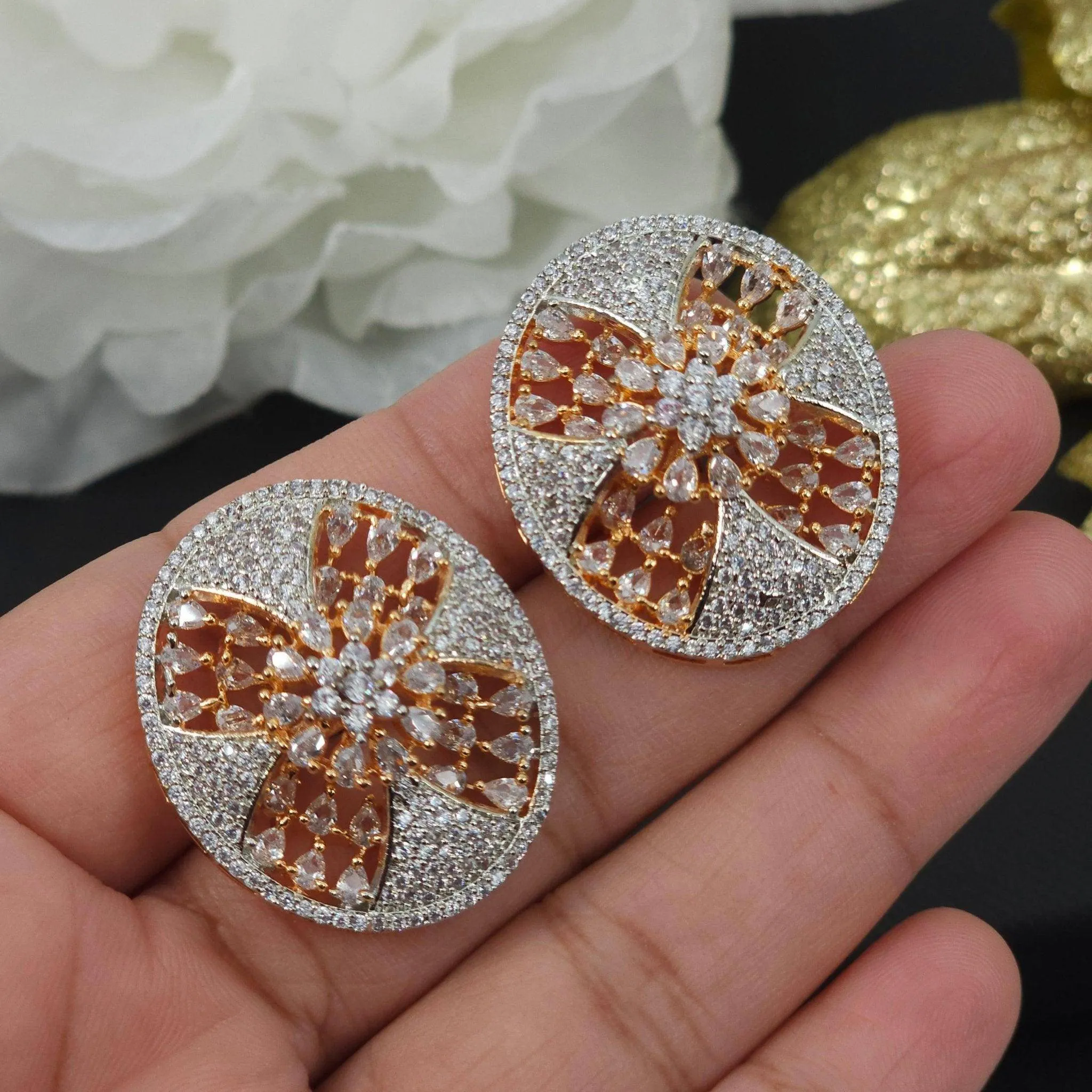 Dalia - American Diamond Stud Earrings