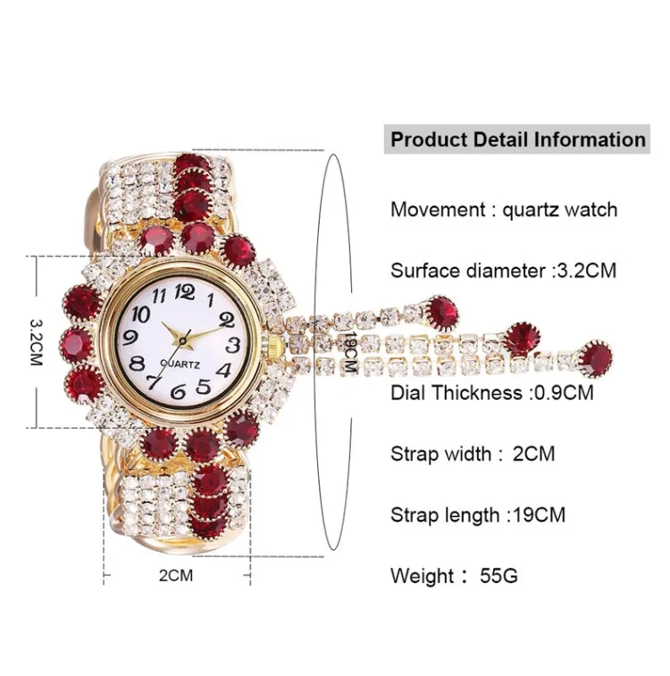 Elegant Ladies Quartz Bracelet Watch with Diamond Accents