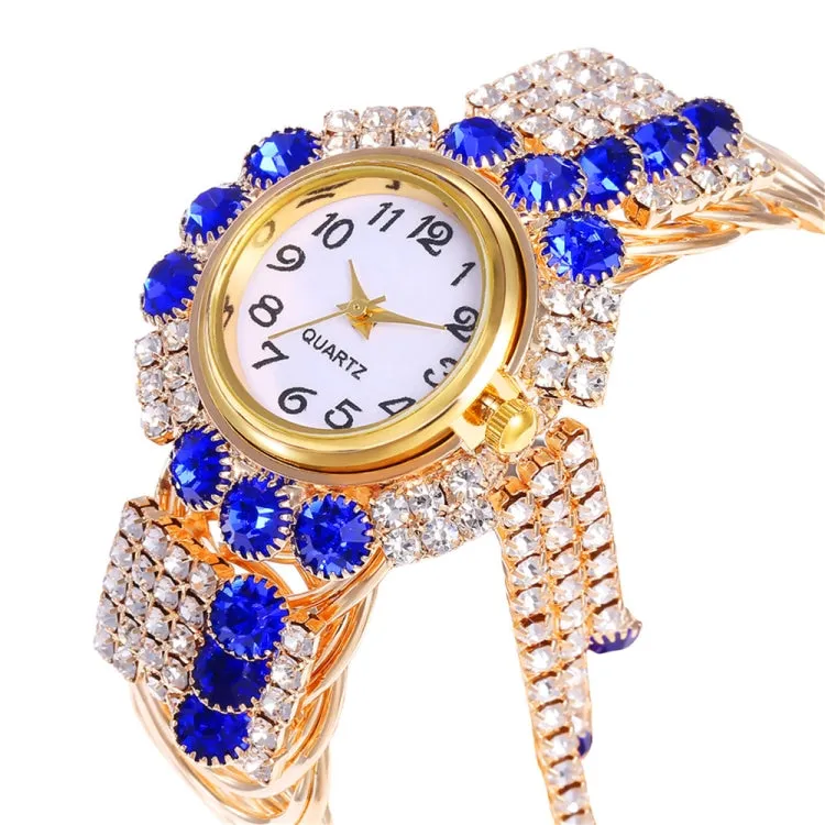 Elegant Ladies Quartz Bracelet Watch with Diamond Accents