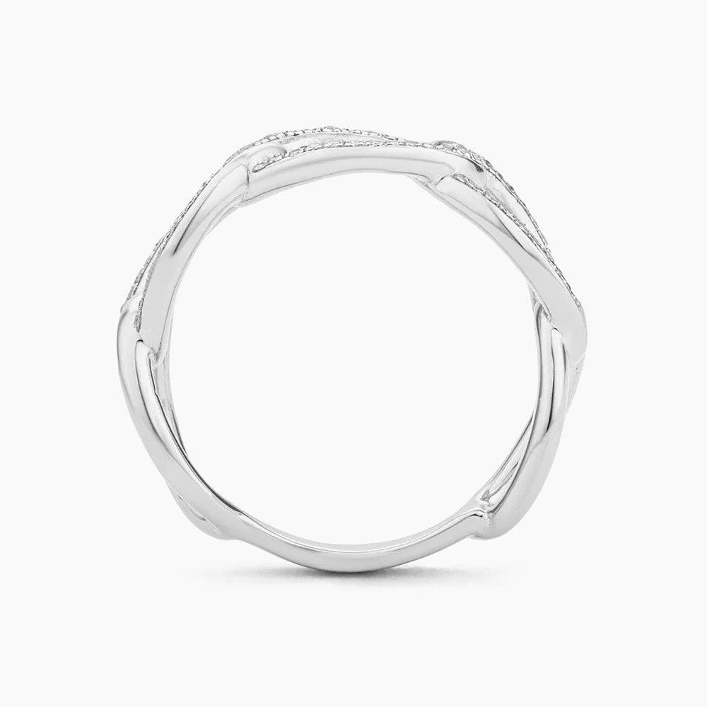 Ella Stein Triple Link Statement Ring in Sterling Silver - Size 6