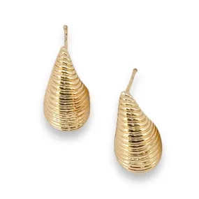 Envy Textured Teardrop Earrings Gold