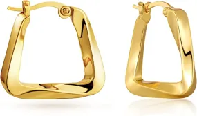 Evelyn Triangle Hoops Earrings