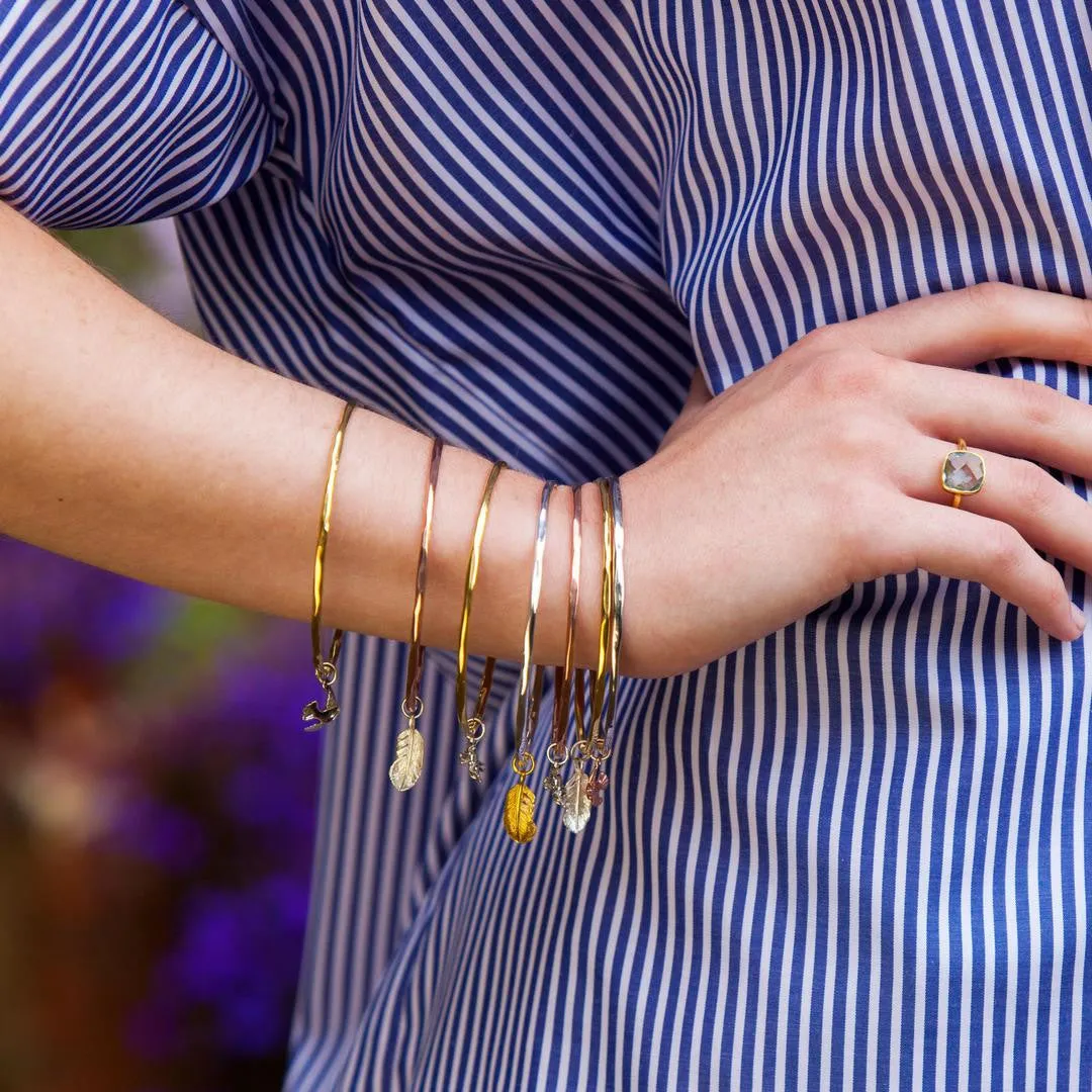 Feather Bangle | Gold - Silver