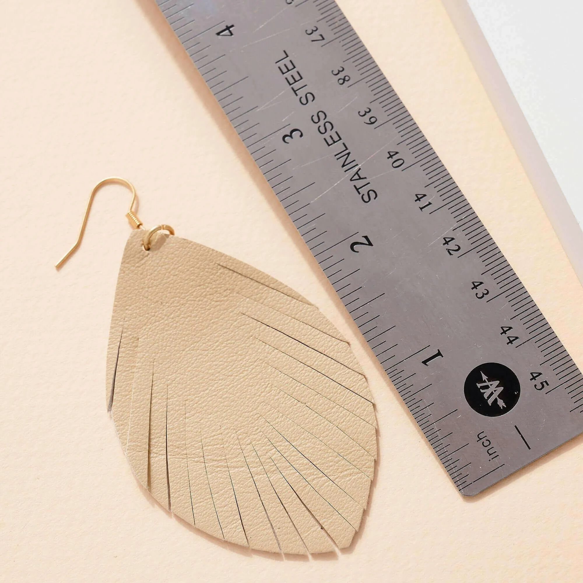 Feather Genuine Leather Earrings