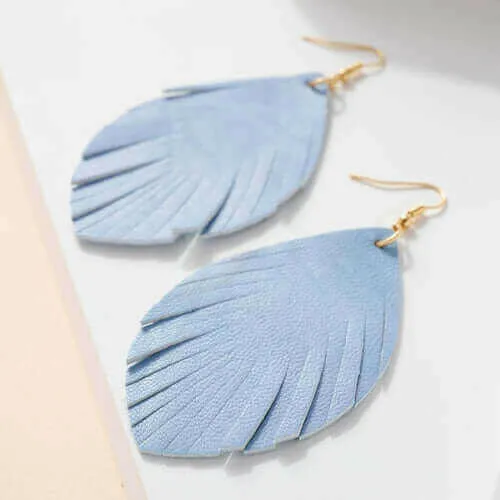 Feather Genuine Leather Earrings