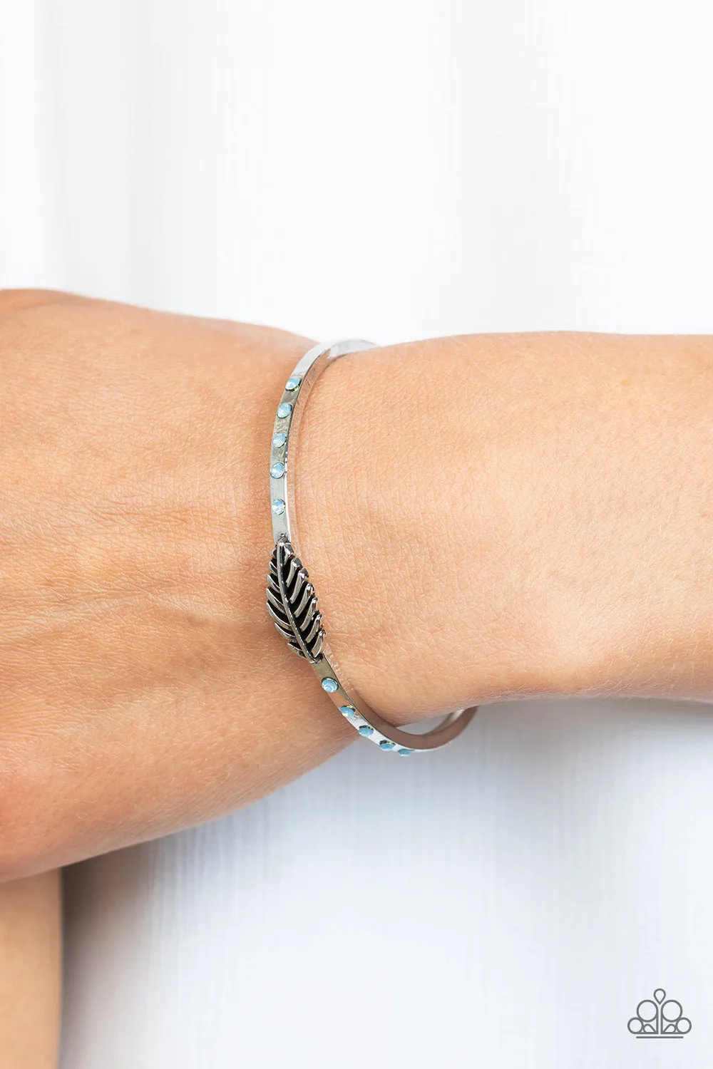 Free-Spirited Shimmer - Blue Bracelet - Paparazzi Accessories