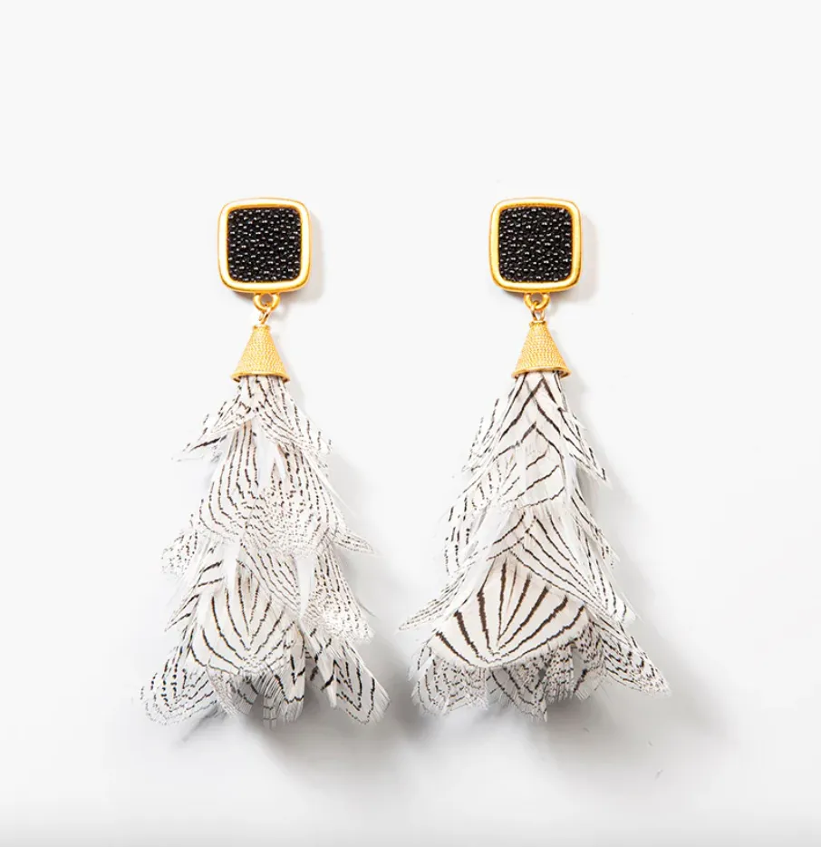 Gault Stingray Statement Earrings, Brackish