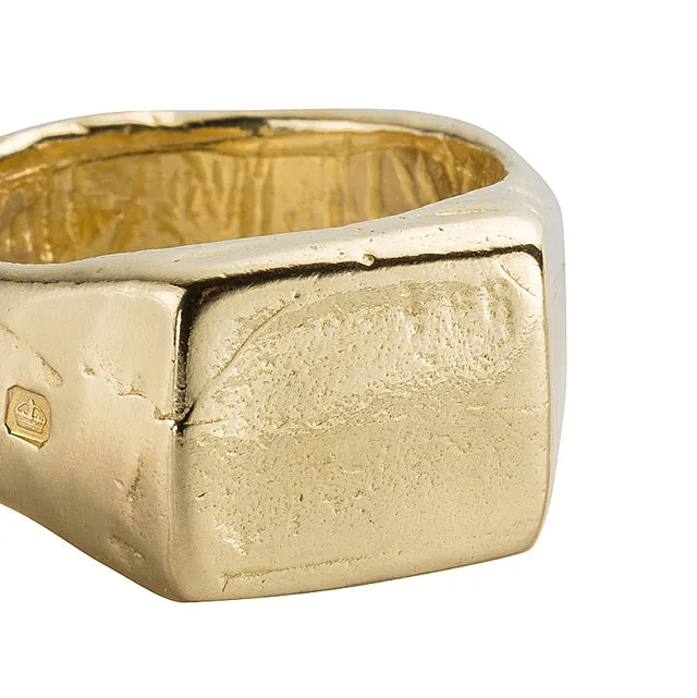 Gold Square Signet Ring