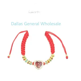 Heart Lady Guadalupe Drawstring Bracelets Wholesale