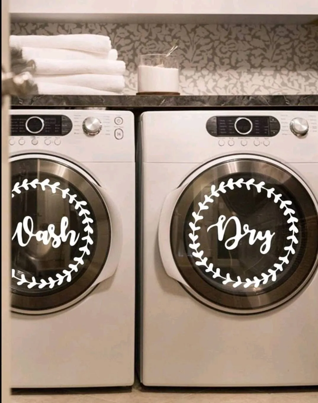 Home Decor - Wall Decal - laundry wash dry