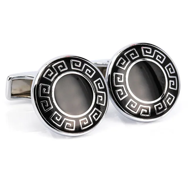 Hot!!! New high quality Vintage Wave Pattern Cuff Link Retro Exquisite Men's round Sleeve Nail hot style free shipping