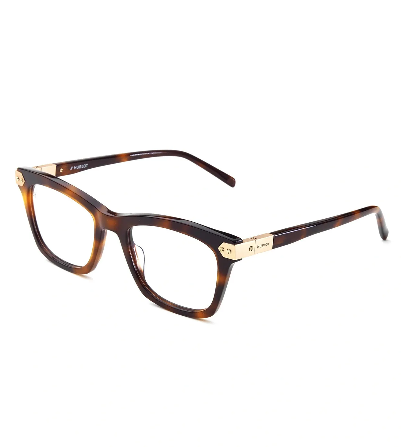 Hublot Unisex Brown Gold Square Optical Frame