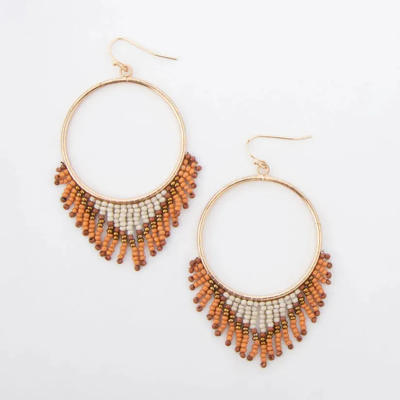 Irie Beaded Chandelier Hoop Earrings