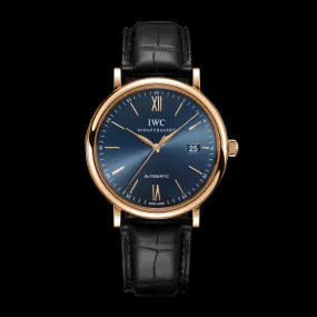 IWC Portofino Automatic Watch, 40mm Blue Dial, IW356522