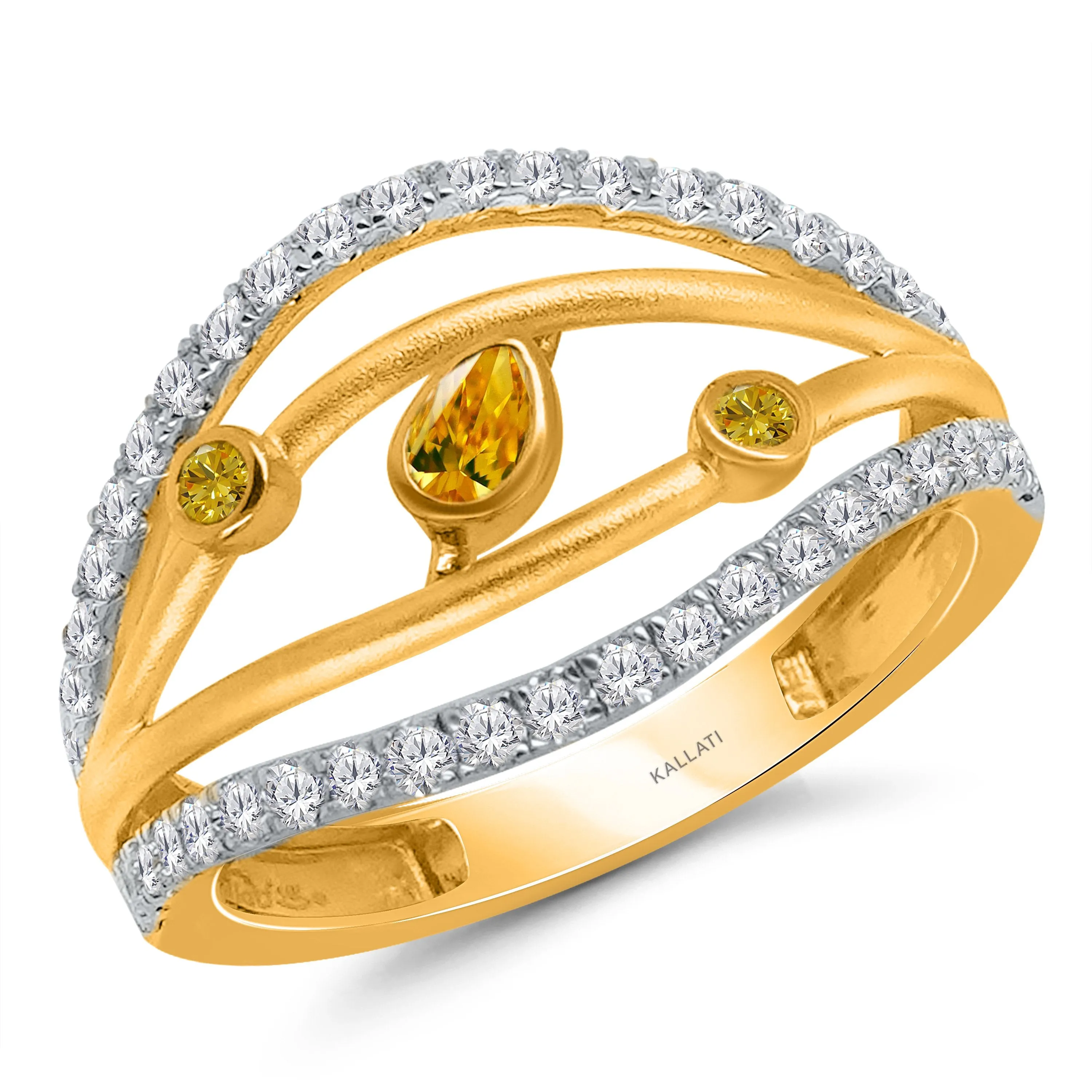 Kallati Eternal Diamond Ring in 14K Two-Tone Gold