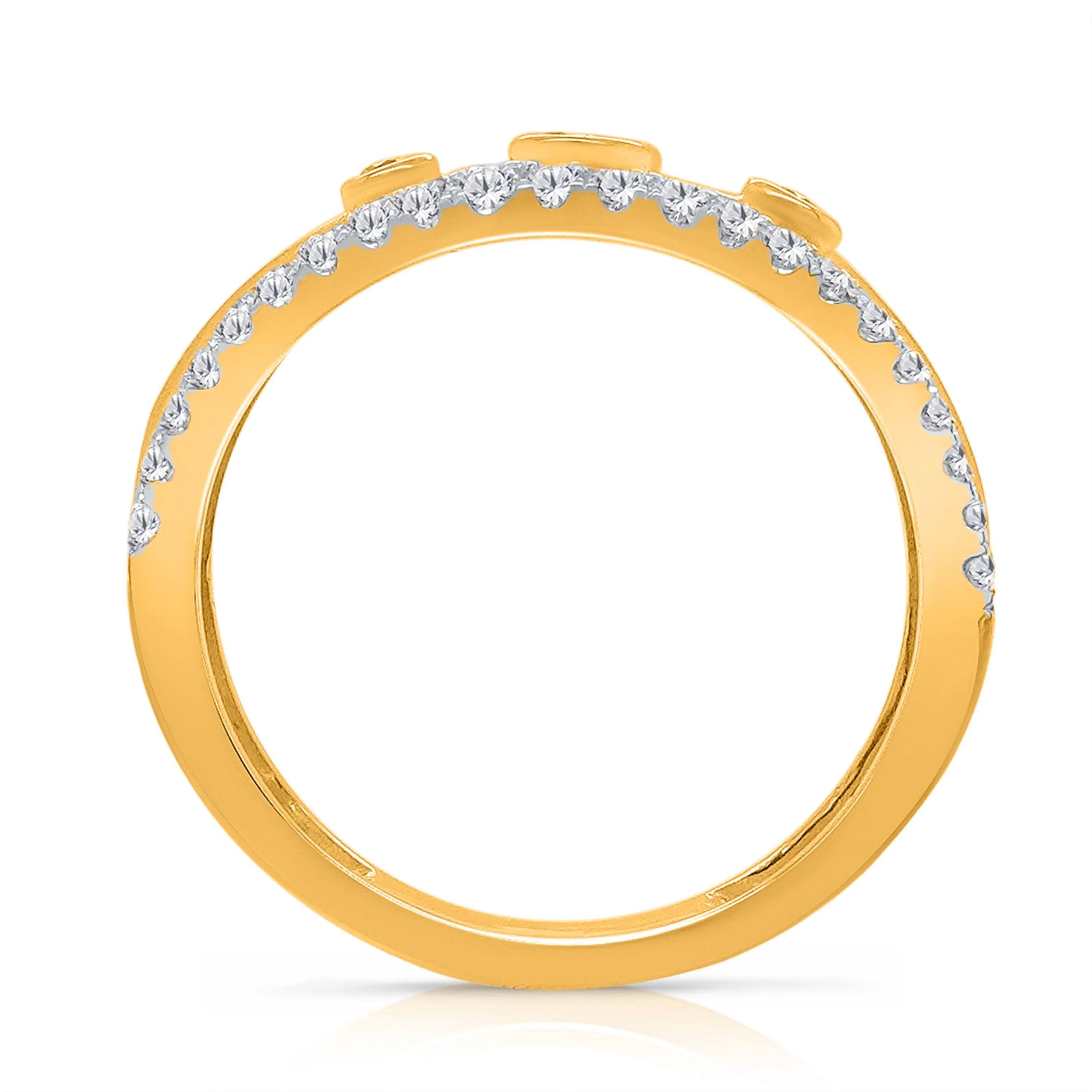 Kallati Eternal Diamond Ring in 14K Two-Tone Gold