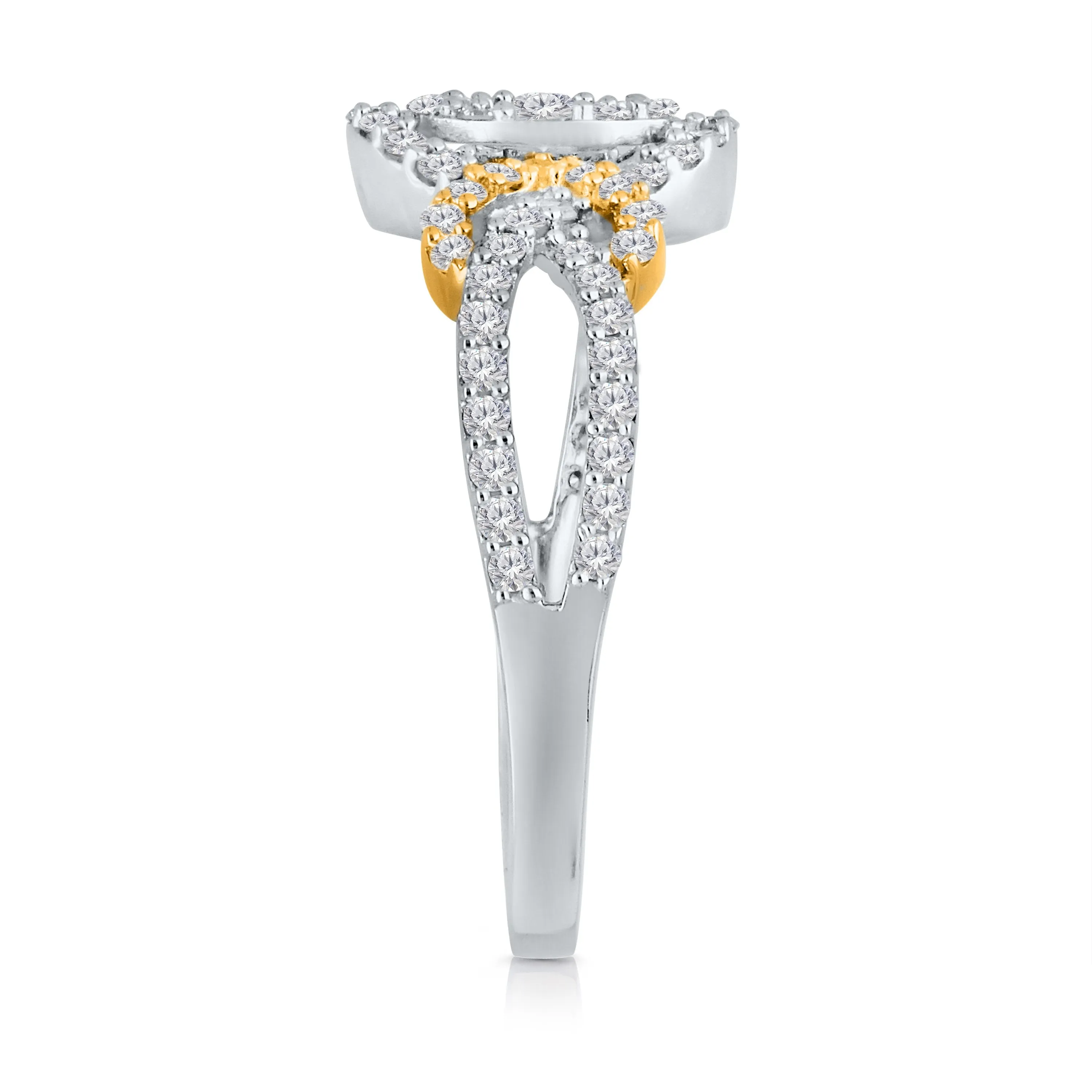 Kallati Eternal Diamond Ring in 14K Two-Tone Gold