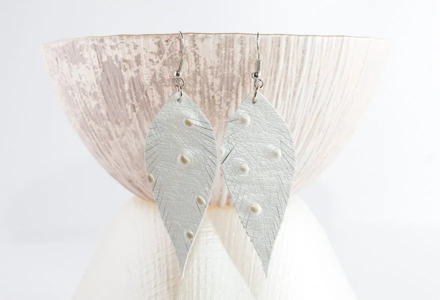 Leather Feathered Earrings | 6 Colors