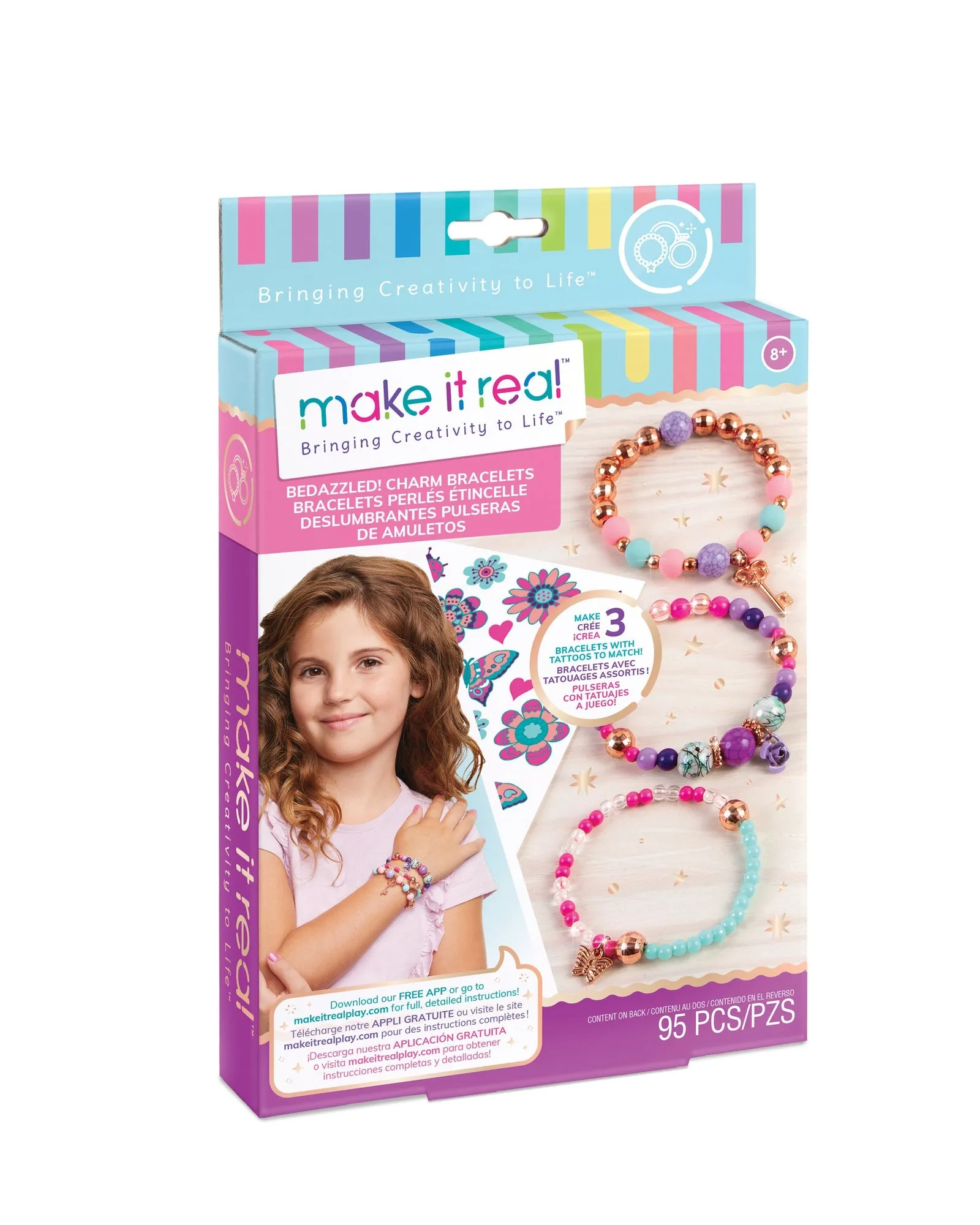 Make It Real Bedazzled Charm Bracelets