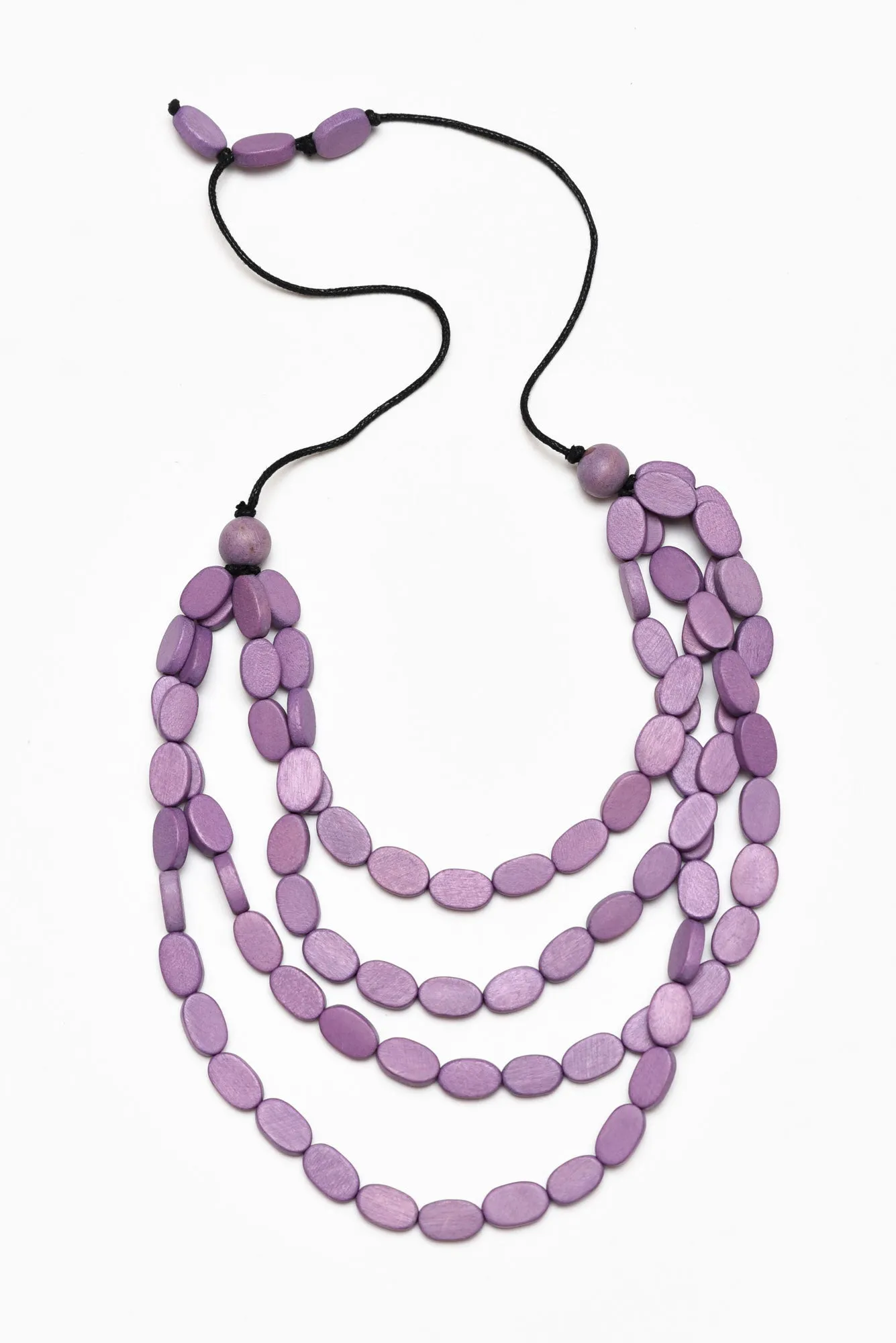 May Purple Beaded Necklace