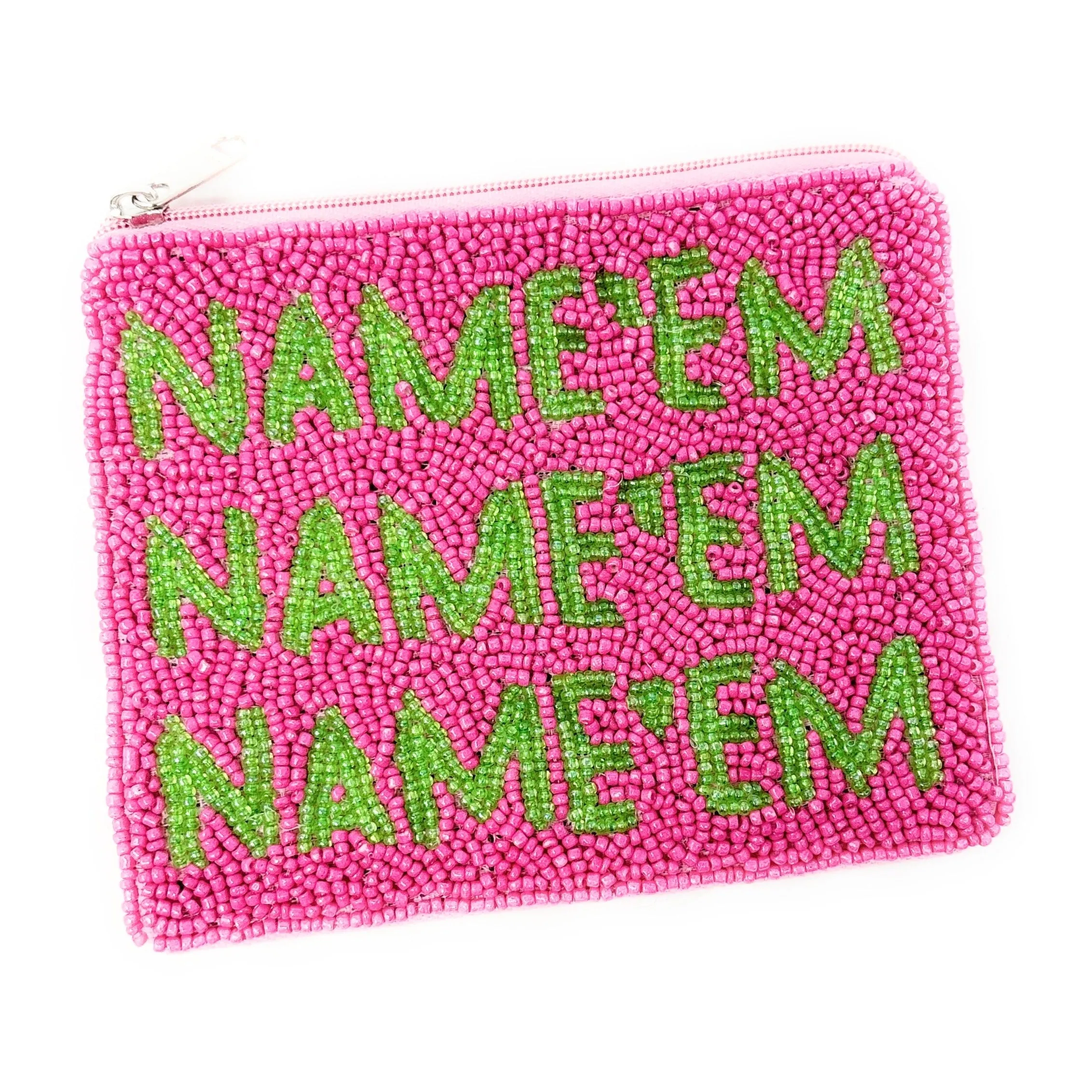 NAME'EM Beaded Pouch